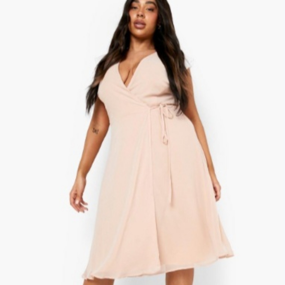 Chiffon wrap dress